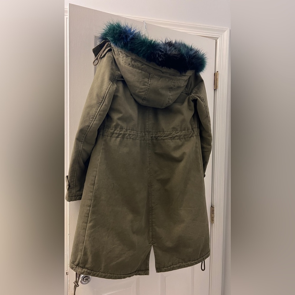 BNCI fix fur parka coat